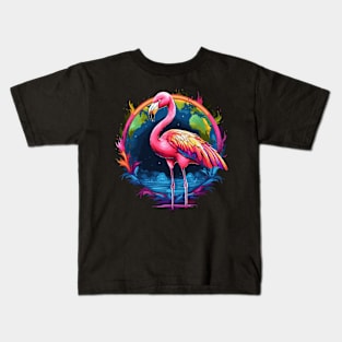 Flamingo Earth Day Kids T-Shirt